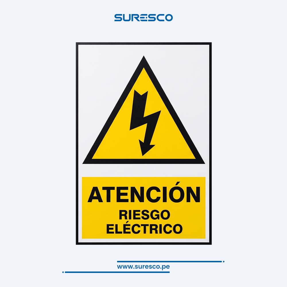 Señaletica Acrilica - ATENCIÓN RIESGO ELÉCTRICO