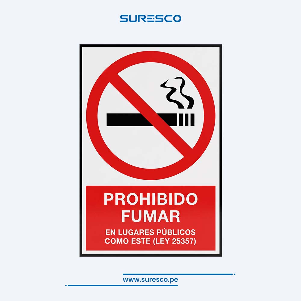 Señalética Acrílica - PROHIBIDO FUMAR