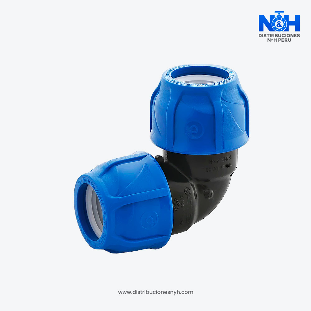 Codo 90° HDPE compresión