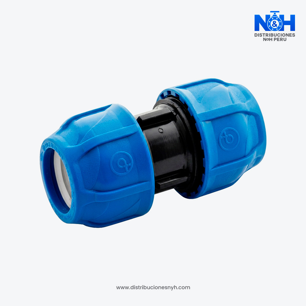 Enlace recto HDPE compresión