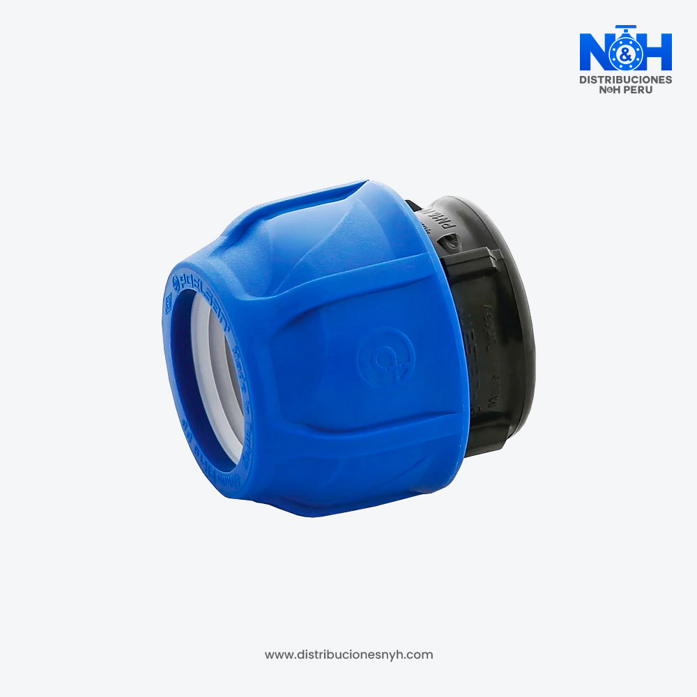 Enlace tapón HDPE compresión