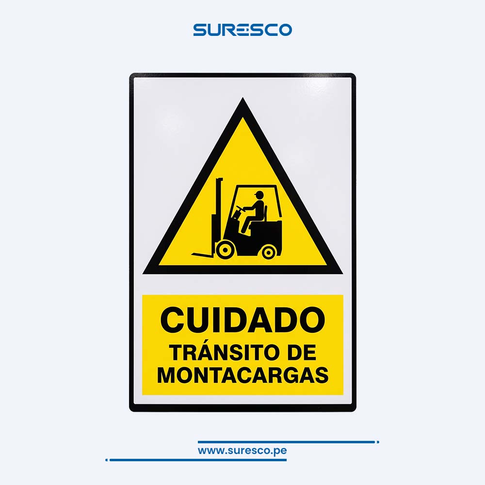 Señalética Advertencia - TRÁNSITO DE MONTACARGAS