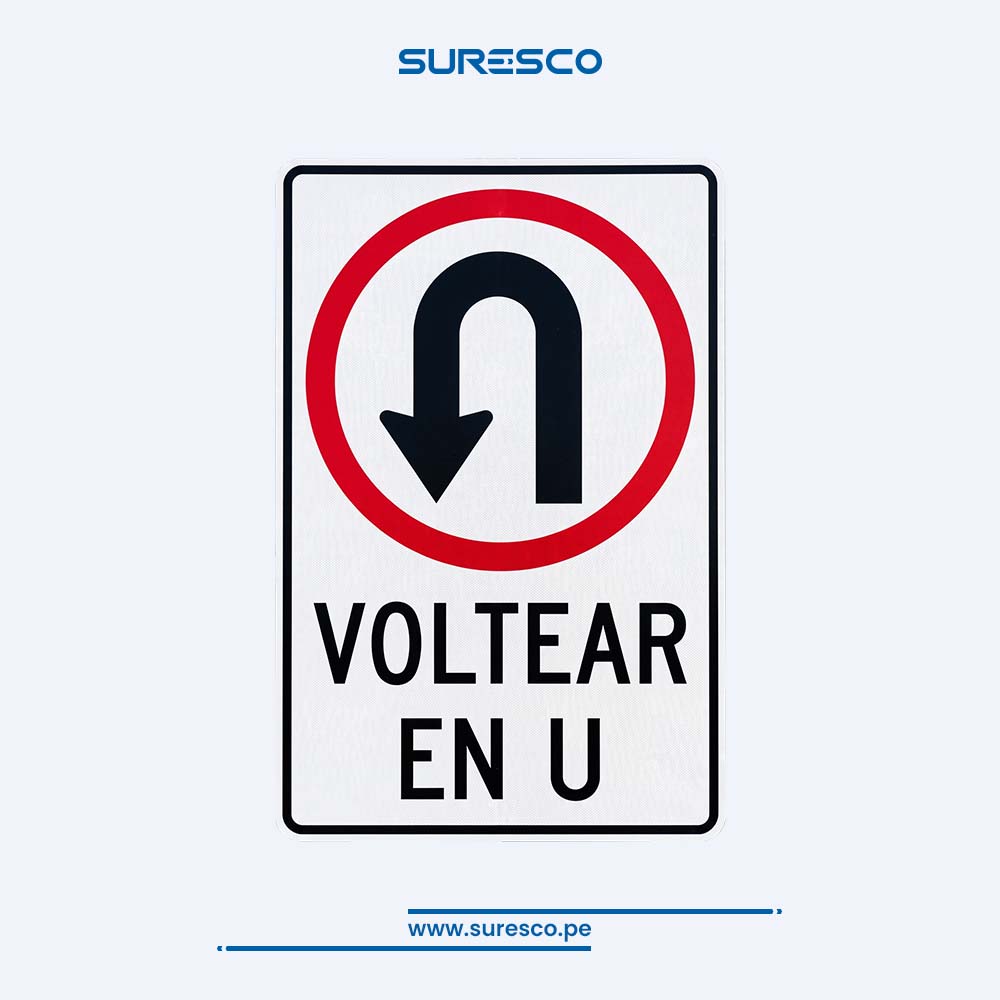 Señalética Transito - VOLTEAR EN U